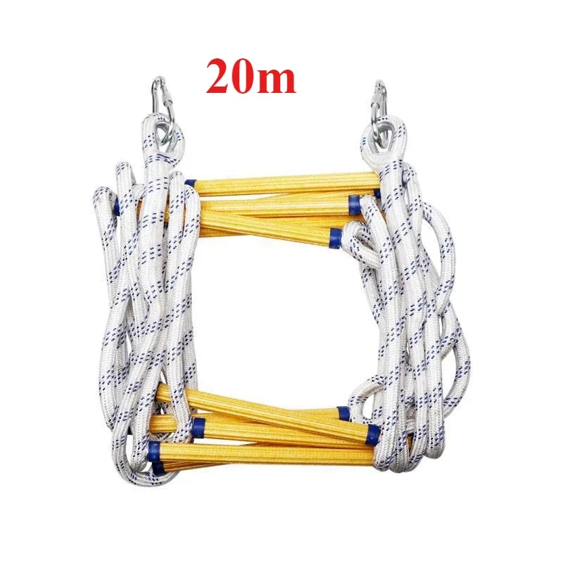 Durable20m Resin Safety Rope Ladder Solid Training RopeEngineering Safety Rope Climbing Operation Soft Ladder