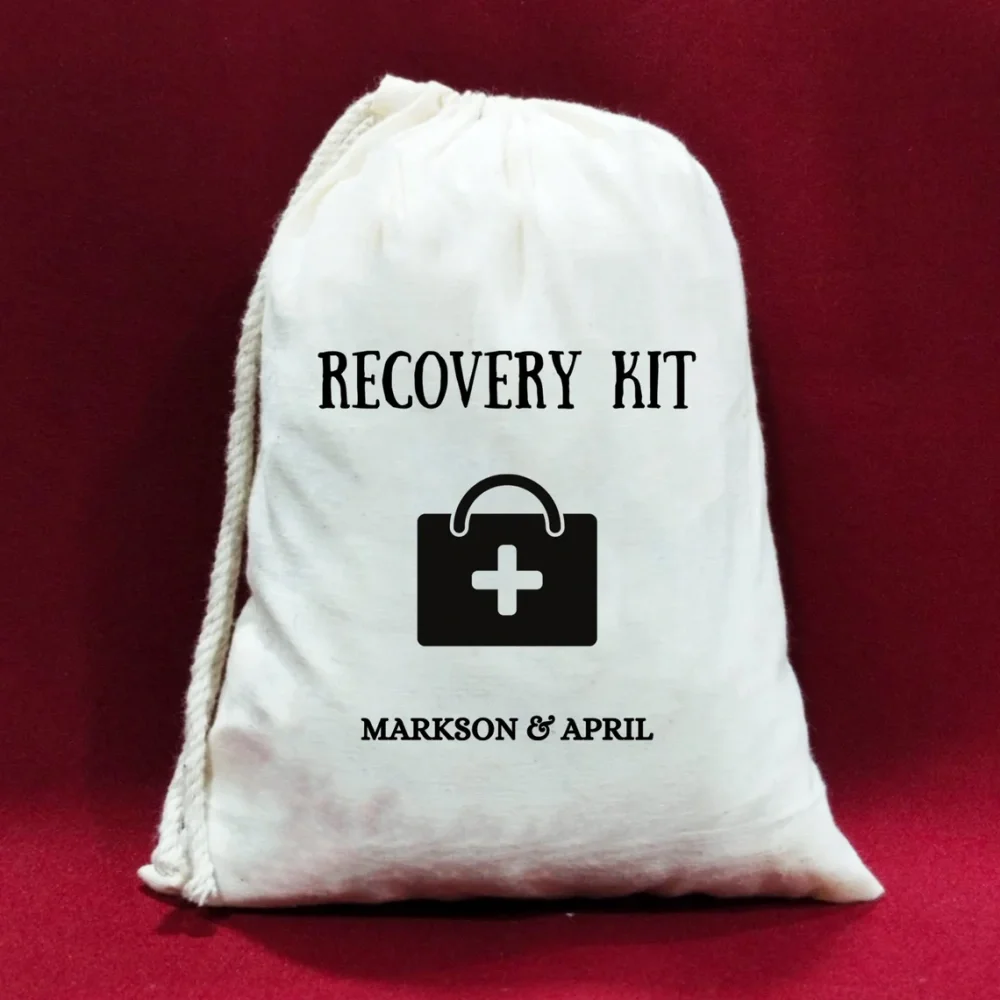 25 pcs custom,Recovery Kit Bags-Bachelorette Party Favors-Wedding Welcome Recovery Favor Bags-Guest Favor Bag-Hangover Kits