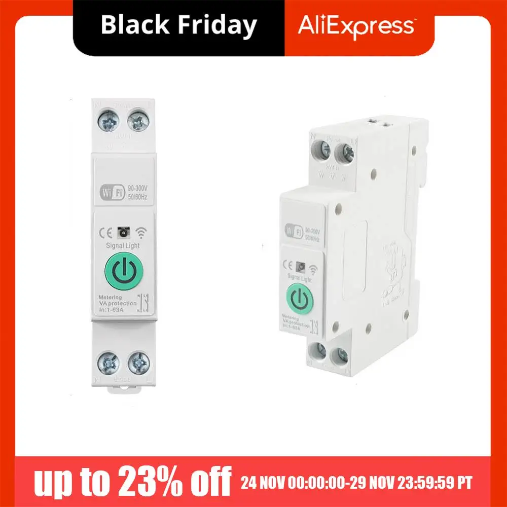 

Remote Voice Control Tuya WiFi Smart Circuit Breaker Electricity Statistics Smart WiFi Circuit Breaker Switch