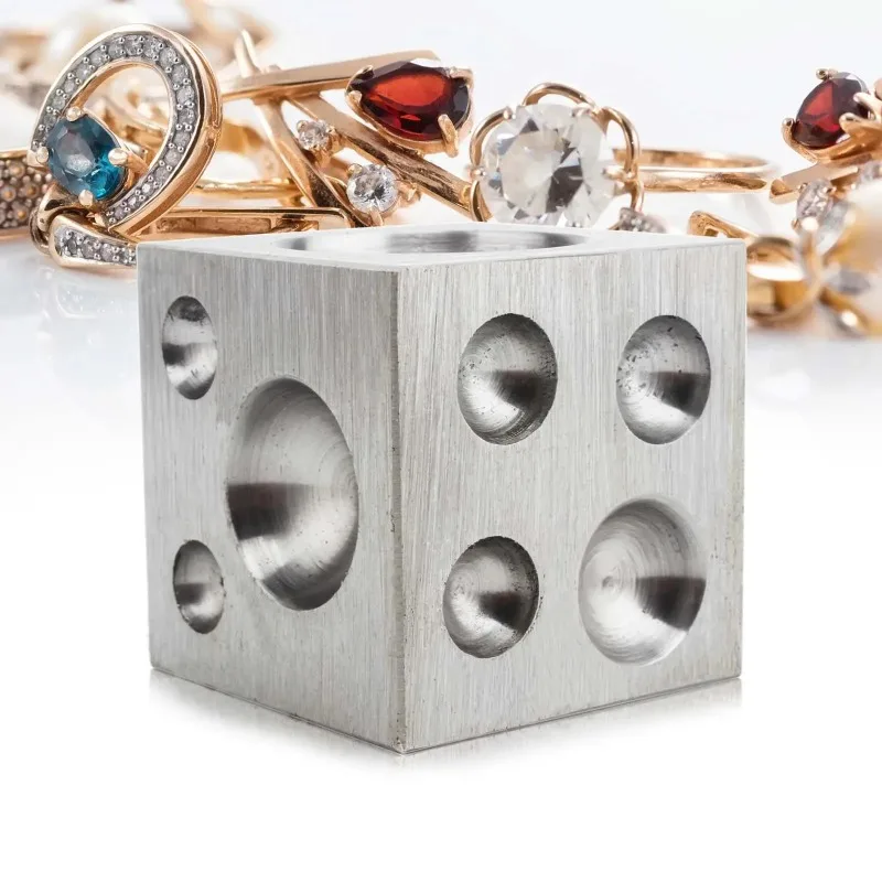 High Carbon Steel Square Punch Mold for Jewelry Making Precision Ring Forming Gold Silver Processing Punching Die Block