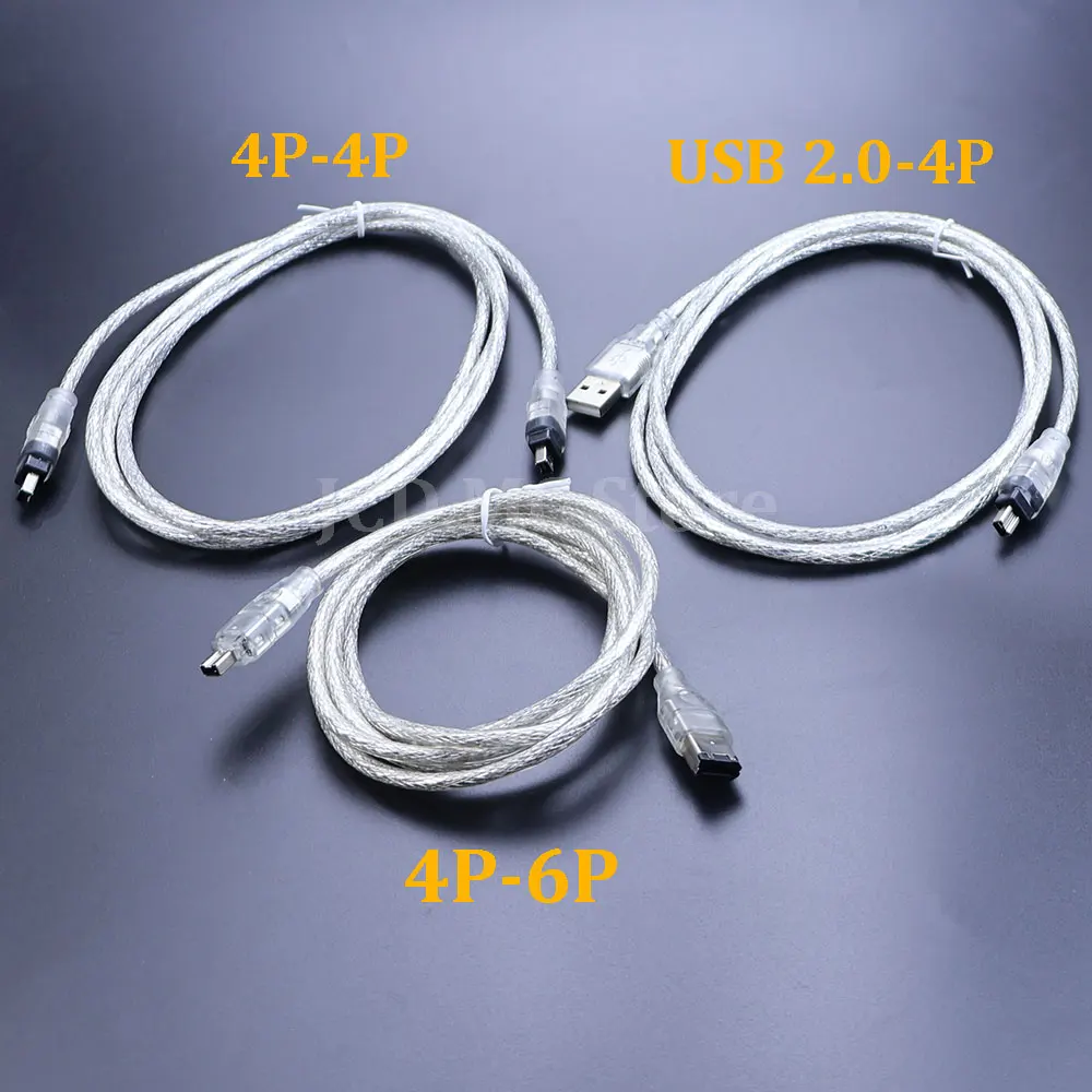 For 1394 Firewire USB to 4P / 6P to 4P / 4P to 4P IEEE 1394 Connection Wire For MINI DV HDV 1394 Camera Video Capture Data Cable