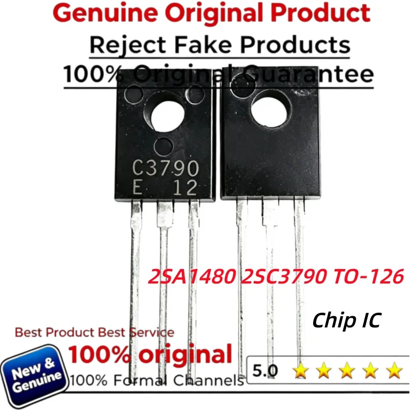 5-10-20Pairs New Original  2SA1480 A1480 + 2SC3790 C3790 Transistor In Stock Electronic Components Good Quality TO-126