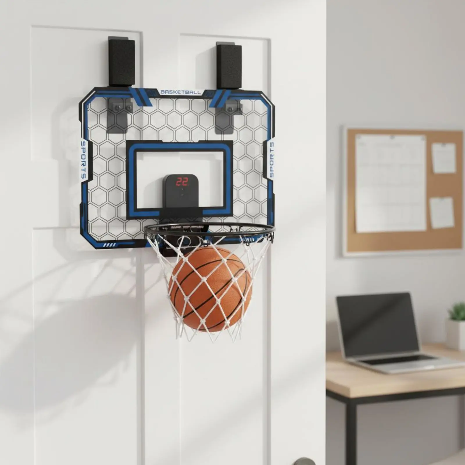 

Mini Hoop Sport Hoop with Scoreboard Indoor Outdoor Use Electronic Scoring Hoop Sport Toy Easy Installation for Children