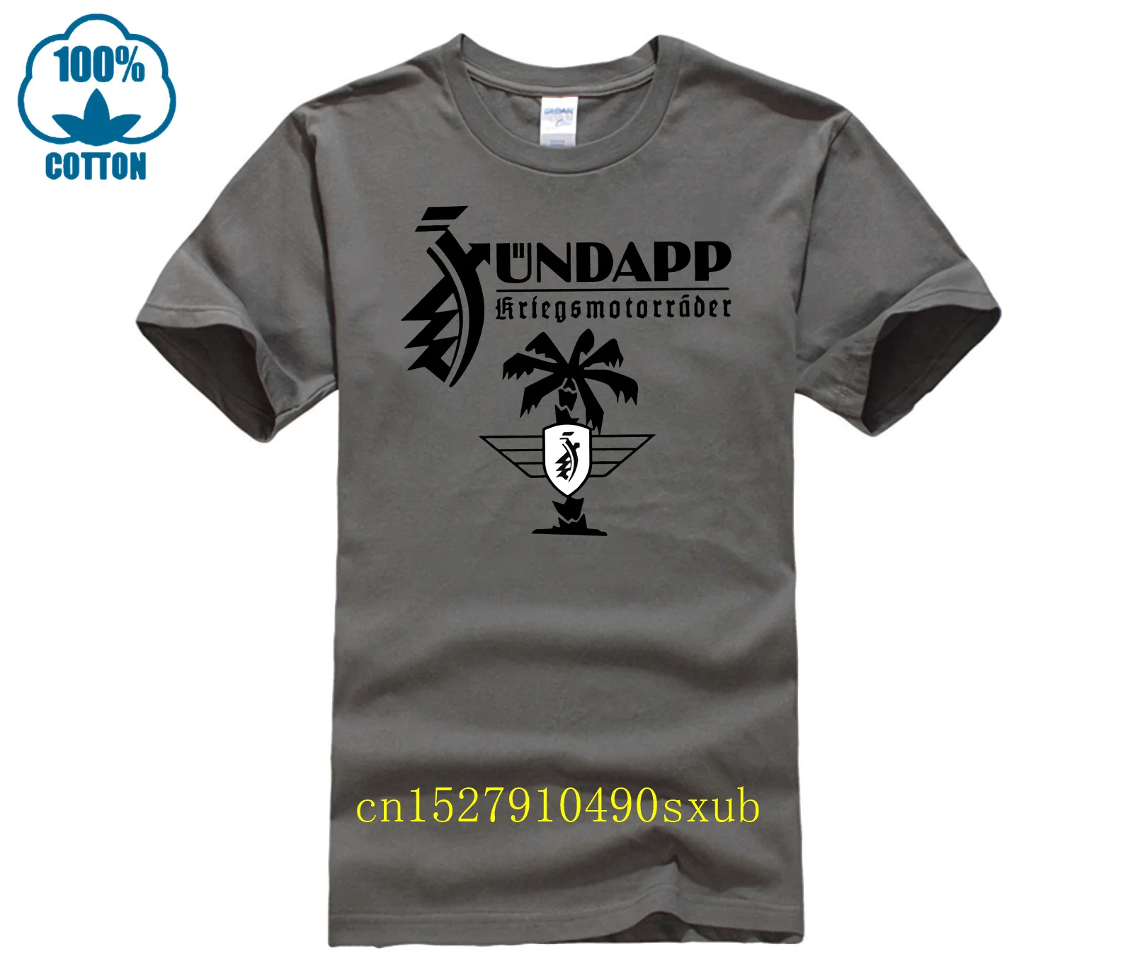 T Shirt ZUNDAPP WW2 German military motorcycle Sand