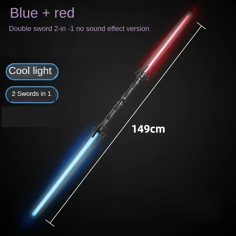 Pedang teleskopik 75cm RGB cahaya Saber 2 In 1 7-warna/1 warna Lightsaber untuk 3 + mainan pedang Laser anak pedang pesta cahaya mainan Coser