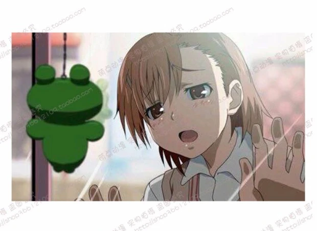 16cm Anime Misaka Mikoto Gekota muñeco de peluche juego Cosplay colgante juguete relleno decoración llavero para regalo