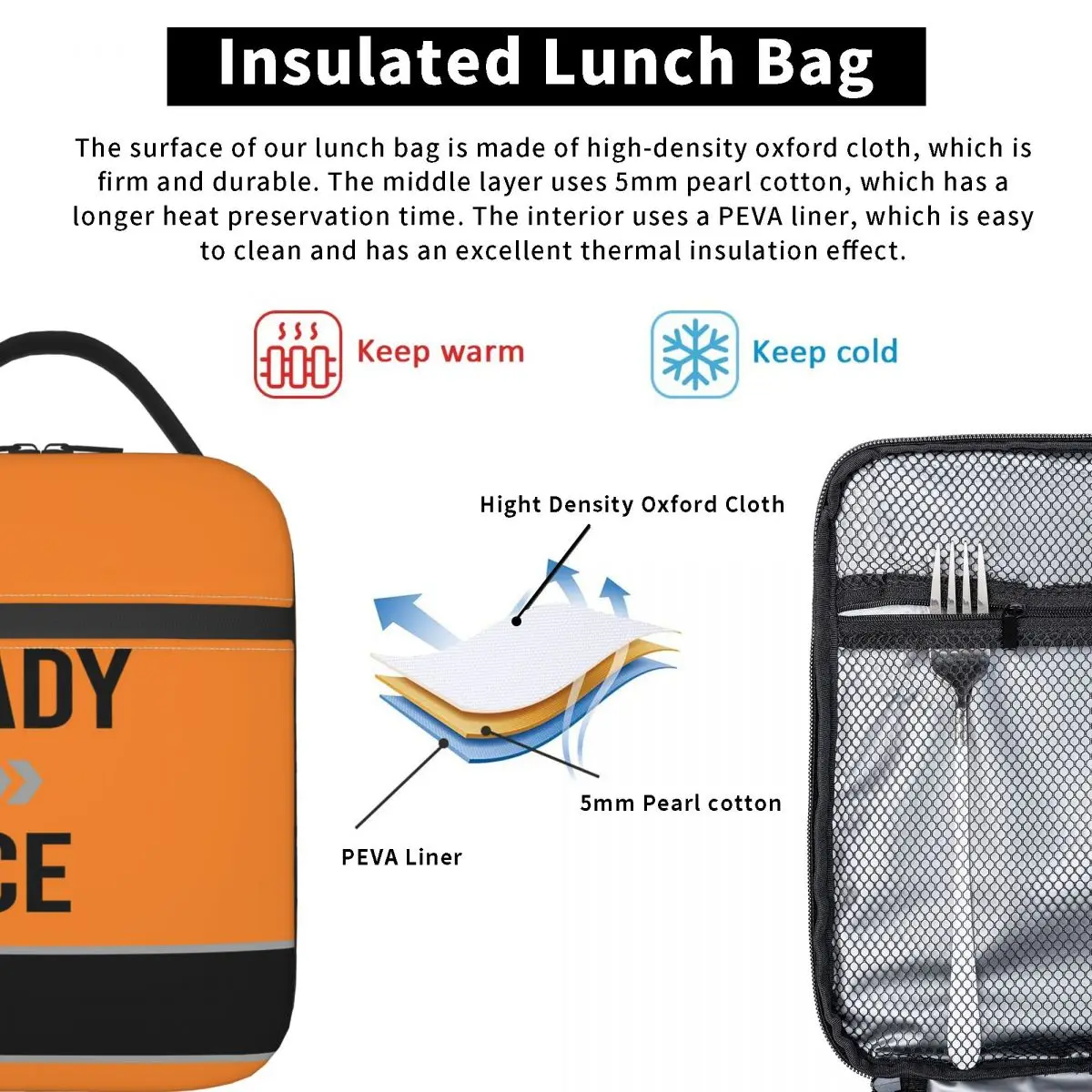 Ready To Race Insulated Lunch Tote Bag Enduro Cross Motocross Bitumen Bike Life Resuable Cooler Thermal Bento Box School Travel