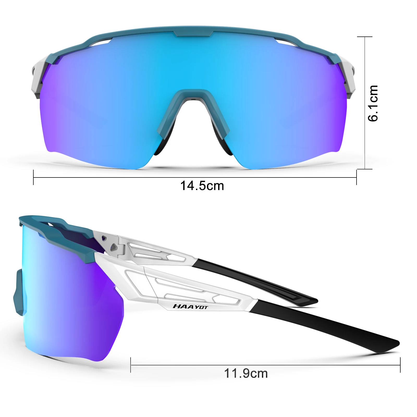 Suukaa-Wind Resistant Riding Sunglasses, Bike Glasses, Sports Shades, UV Polarized Eyewear, Outdoor Fishing, Cycling Driving Eye