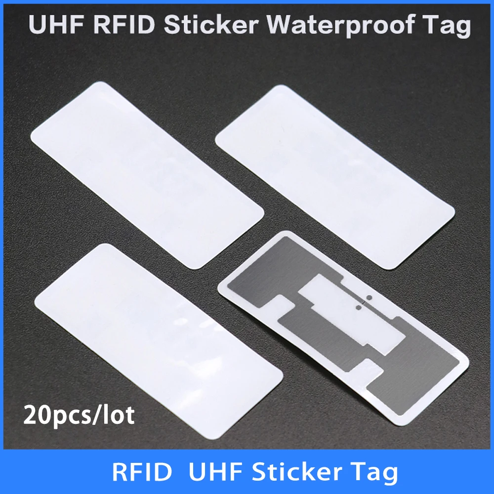 

20 шт. UHF RFID антижидкая бирка U8 U9 чип клейкая наклейка ПЭТ 18000-6C класс 1 Gen2 860-960 МГц электронная этикетка