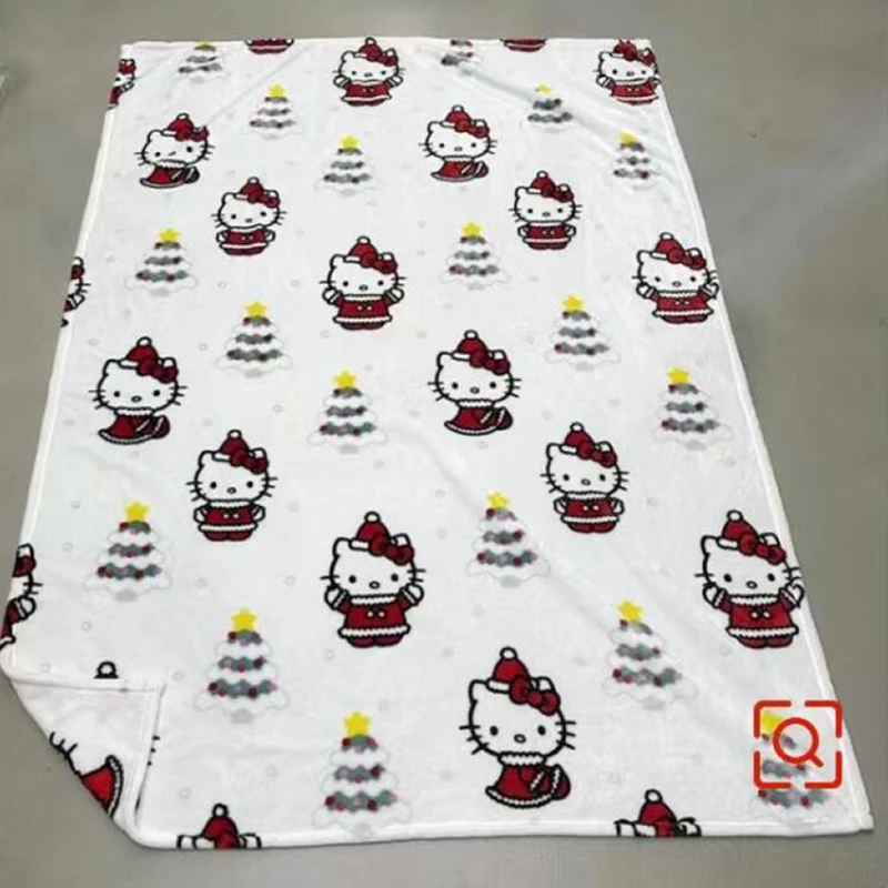 Sanrio Hello Kitty Blanket Kawaii Pink Cloak Girl Anime Cape Universal Winter Home Residence Dormitory Air Conditioning Blanket