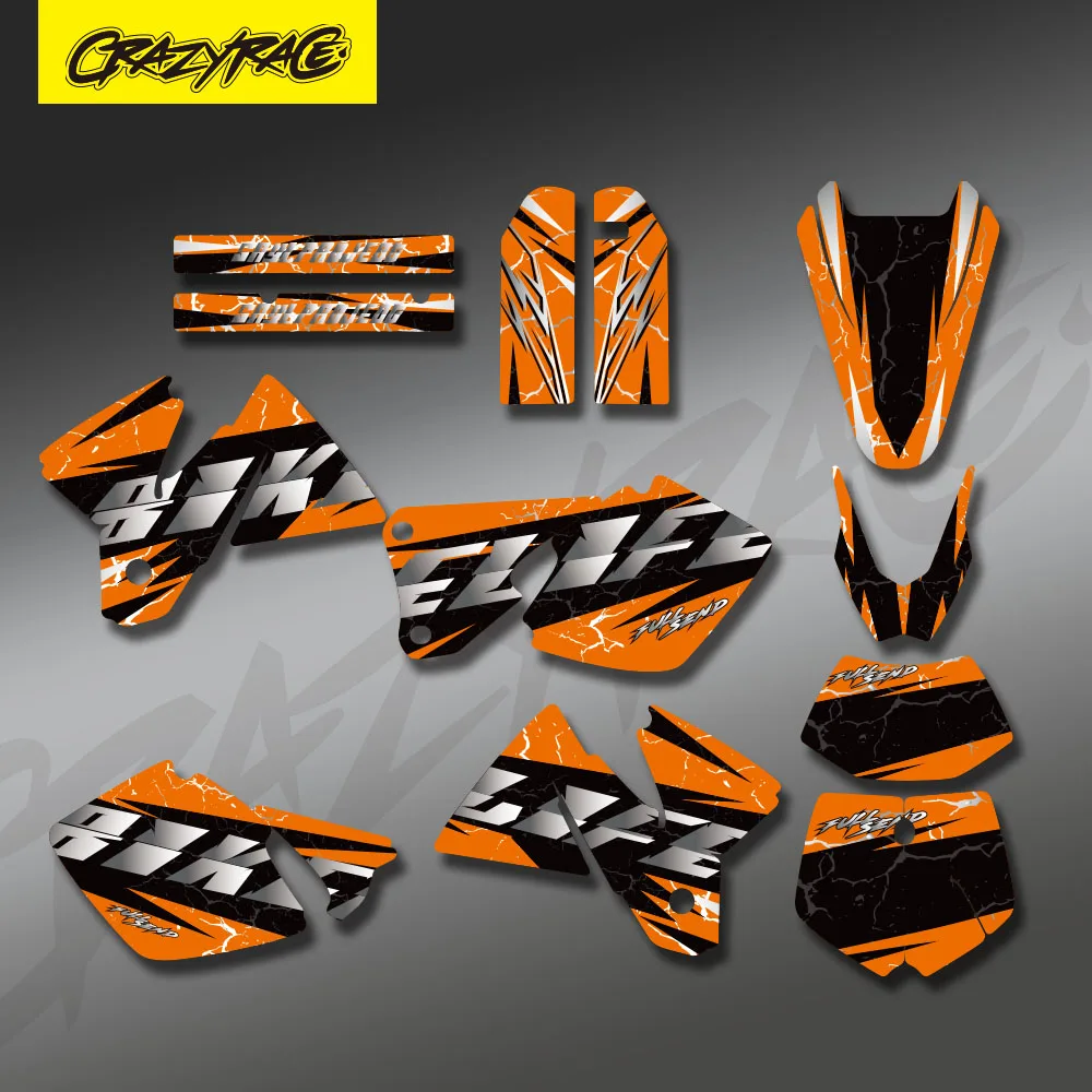 

Motorcycle Background Decals Graphics Stickers Kits For KTM EXC EXCF 125 200 250 300 380 400 520 1998 1999 2000 Custom Protector