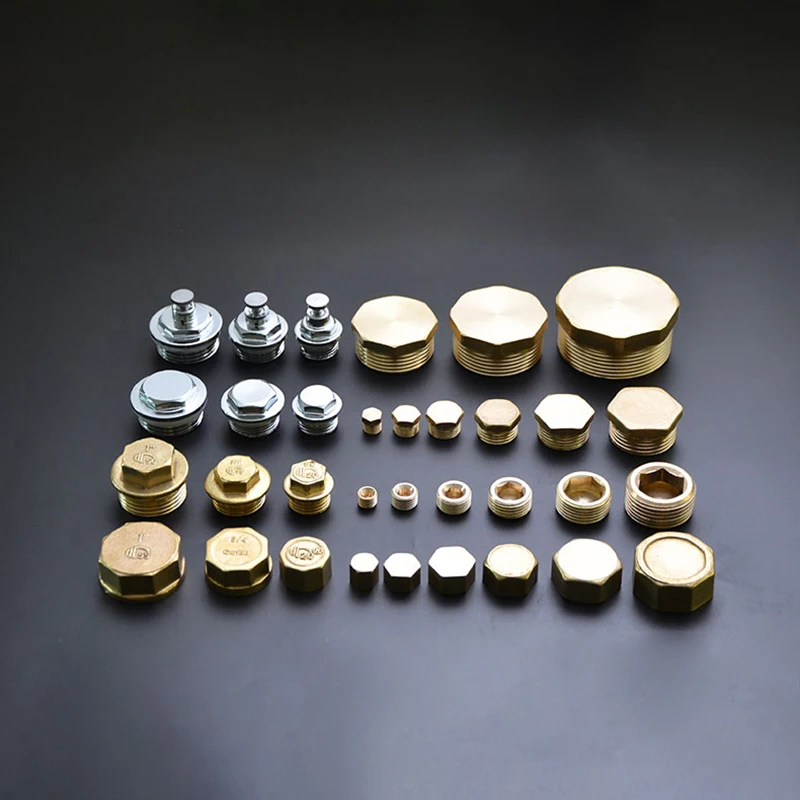 1/8 "1/4" 3/8 "1/2" 3/4 ''ชายหญิงด้ายท่อทองเหลือง Hex Head End Cap ปลั๊ก Quick Connector ทองเหลือง Universal ก๊อกน้ําอะแดปเตอร์