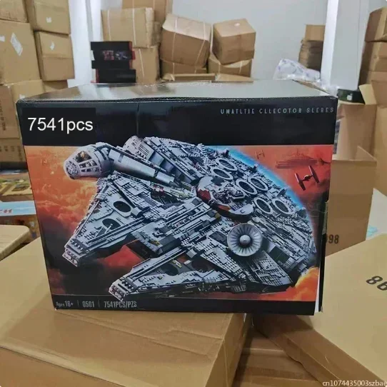 With Stand Millennium Ship Falcon Building Blocks Kits Compatible With 05132 Star Bricks Christmas Birthday Gifts 75192