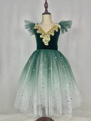 Falda tutú de Ballet para mujer, Vestidos largos para niñas, ropa de actuación, trajes de Ballet de cisne, tul de bailarina para niñas