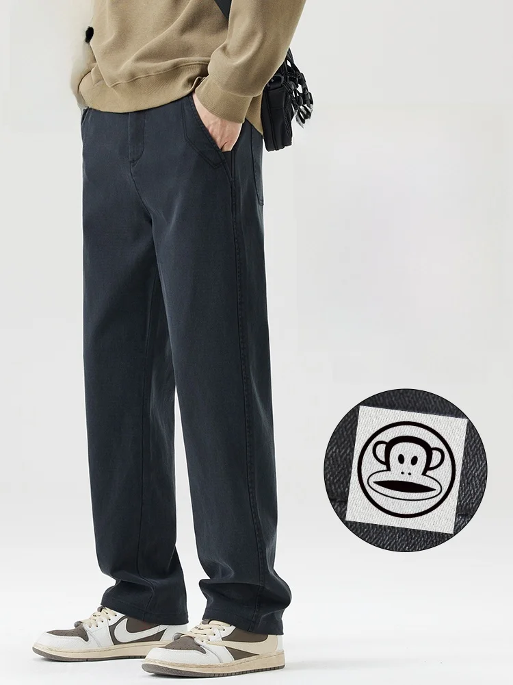 

PaulFrank Retro Loose Men's Straight Leg Casual Pants Autumn Trendy Brand Comfortable Spor Trousers Youth Active Sle