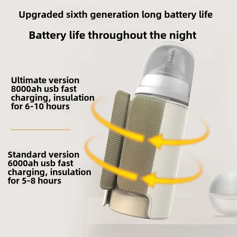 جهاز تسخين زجاجات الأطفال متعدد الوظائف بمنفذ USB مع شاشة تحكم ذكية في درجة الحرارة، سخان زجاجة الرضاعة عالي السعة لحديثي الولادة