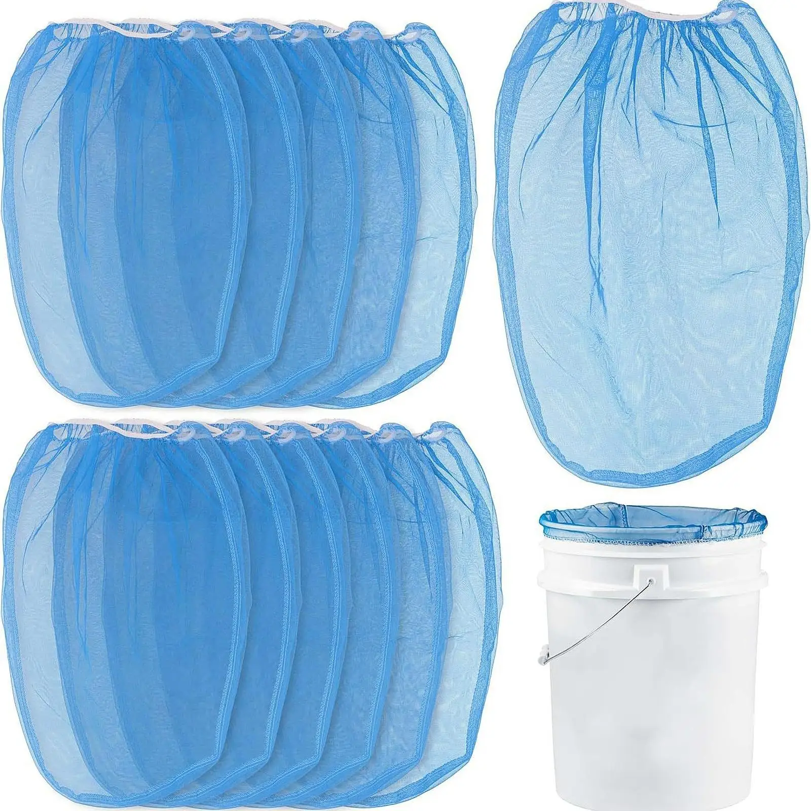 10Pcs Home Furnish Housewarming Maintenance Paint Strainer Bags Leakproof Edge Easy to Use Practical Filtering Bag