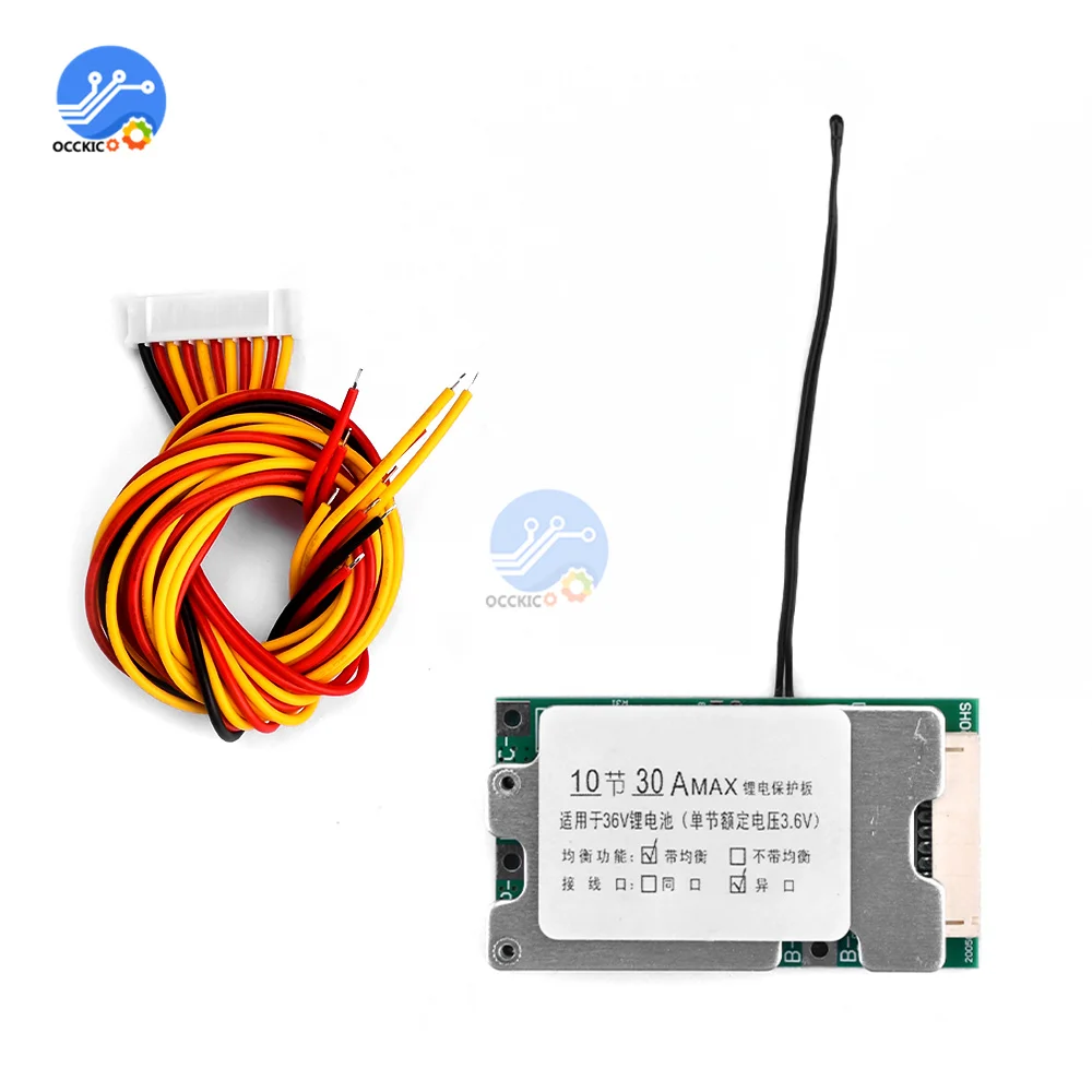 10S 36V 15A 20A 35A Lithium แบตเตอรี่โมดูล PCB Li-Ion BMS แบตเตอรี่ Balancer PCM สำหรับจักรยานไฟฟ้าจักรยาน