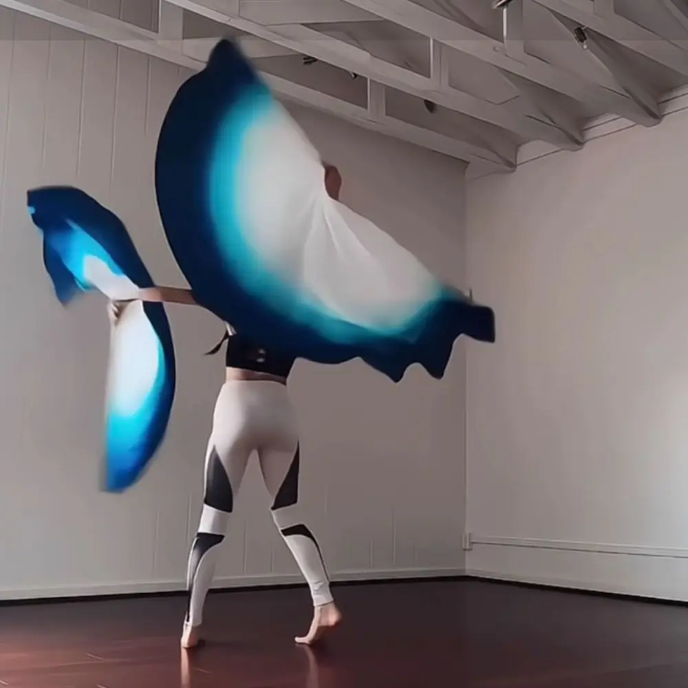 مع أعواد تلسكوبية لملحقات الرقص الشرقي، قضبان متعددة الألوان قابلة للتطوير، أوشحة ملونة، علم خفيف الوزن ومحمول #3