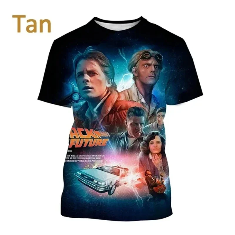 Funny Movie Back To The Future 3D T-Shirt Personality Men And Women Harajuku Style Street Clothing Printed Short Sleeve T Shirt