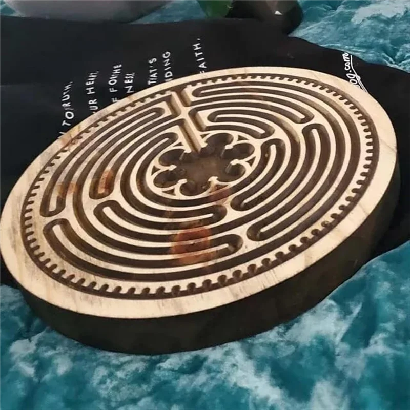 2 pièces méditation doigt labyrinthe méditation-relaxation et décompression doigt en bois labyrinthe doigt labyrinthe outil