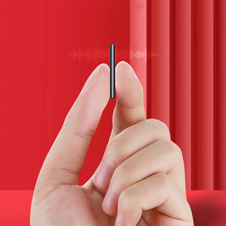 Professional Digital Voice Recorder 64G Mini Dictaphone Ultra Thin HD Long Distance Encryption Voice Activated Audio Recording