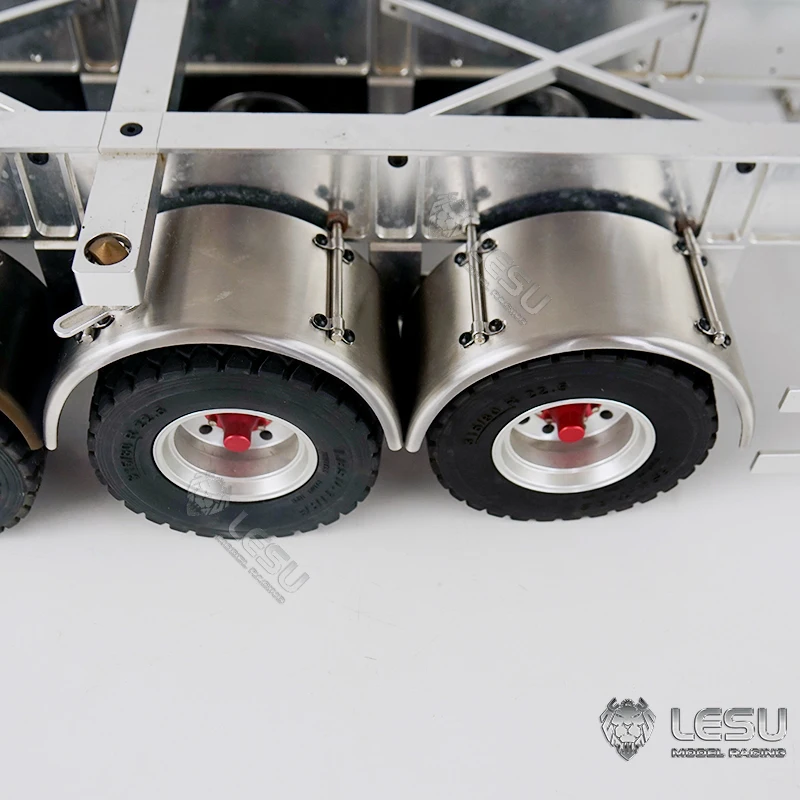 LESU 1/14 Truck Fender Mudguard Semi-Trailer Stainless Steel Metal Made For Tamiya RC Truck 770S FH16 MAN TGX Arocs Accessories