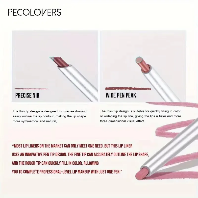 Matita per labbra opaca Matita per labbra antiaderente a lunga durata Matita per labbra Impermeabile Rosso scuro Contorno Tinta Rossetto Labbra sexy Trucco Cosmetici