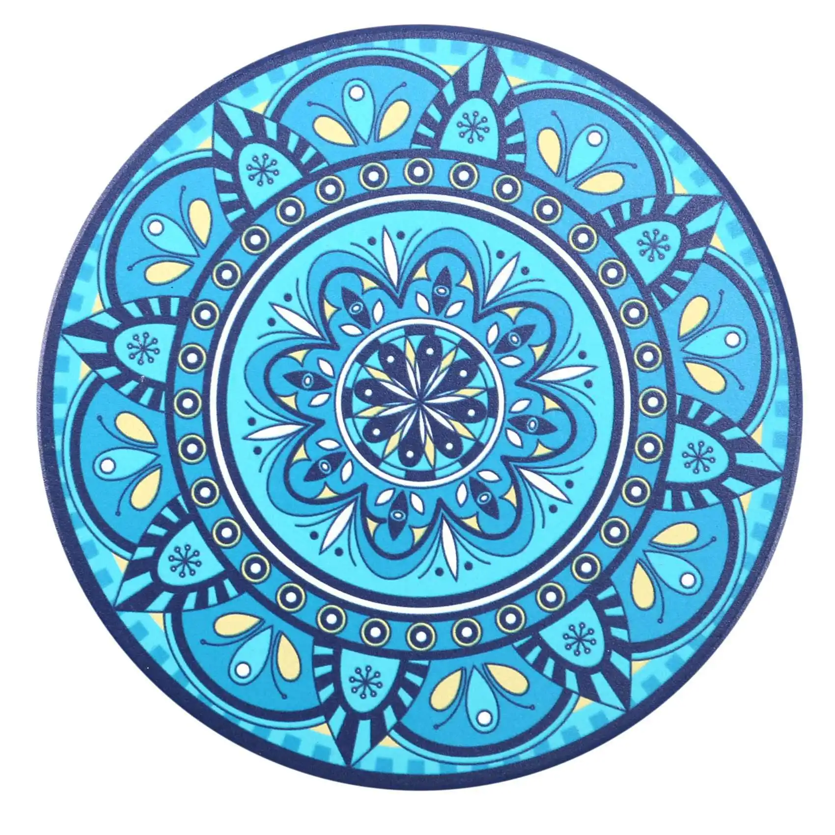 Coasters For Drinks, Set Of 16 Absorbent Stone Coasters For Wooden Table, Mandala Coasters With Cork Base-AS97