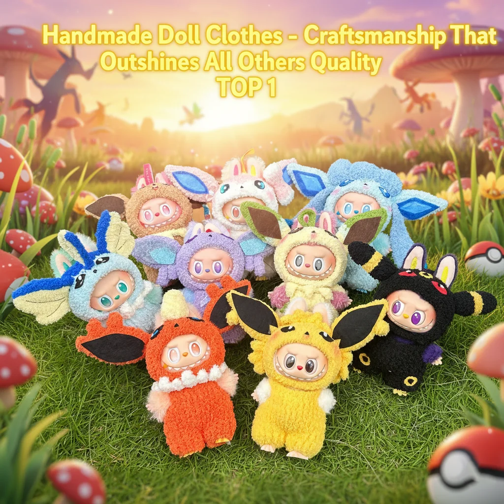

Labubu Clothes V1V2V3 Pokémon Pikachu Eevee Outfit for Labubu Dolls 17cm For Kids Chrismtmas gift