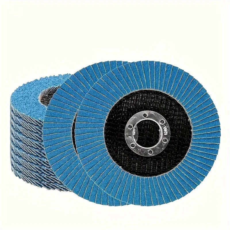 

6 Piece Flap 40/60/80/120 Grit, 4 1/2 x 7/8 Inch Flap Disc, 4.5" Zirconia Wheel for Stainless Steel, Sheet Metal