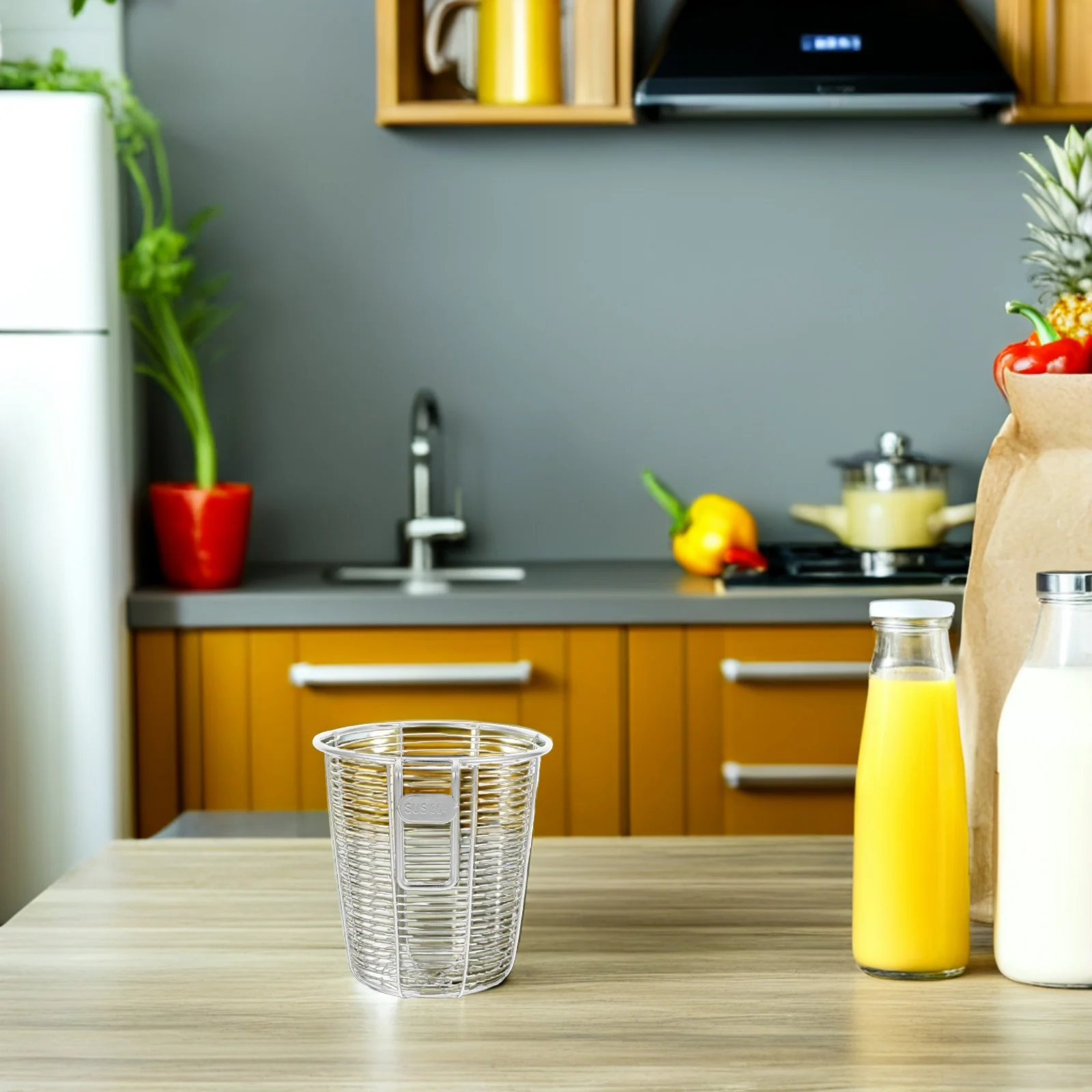 

1pc Chopstick Holder Stainless Steel Utensil Basket Dishwasher Countertop Organizer Spoon Draining Rack Kitchen Storage