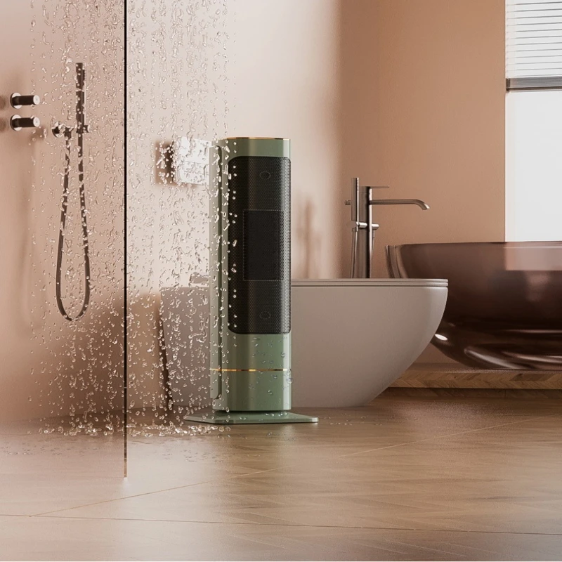 Portable Electric Heater, Energy-Saving Standing Warm Fan for Bathroom or Bedroom, Fast Heating, 70° Wide-Angle Airflow