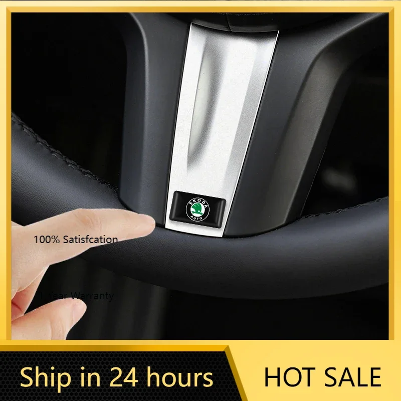 

Автомобильная наклейка 2025 Горячая 10 шт. Стайлинг автомобиля Руль 3D маленькая эмблема Наклейка для Skoda Logo Octavia A7 Superb 2 Fabia Rapid Yet