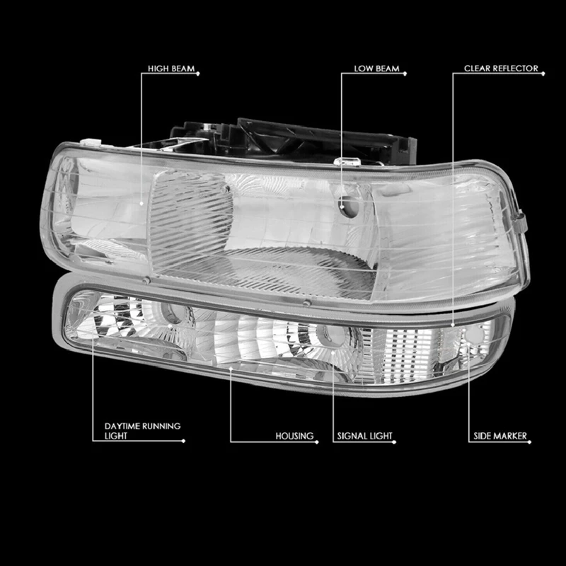 LED DRL Daytime Running Light Fog Lamp Turn Signal Lamp Parking Lights For Chevrolet Silverado 99-02 GM2503187