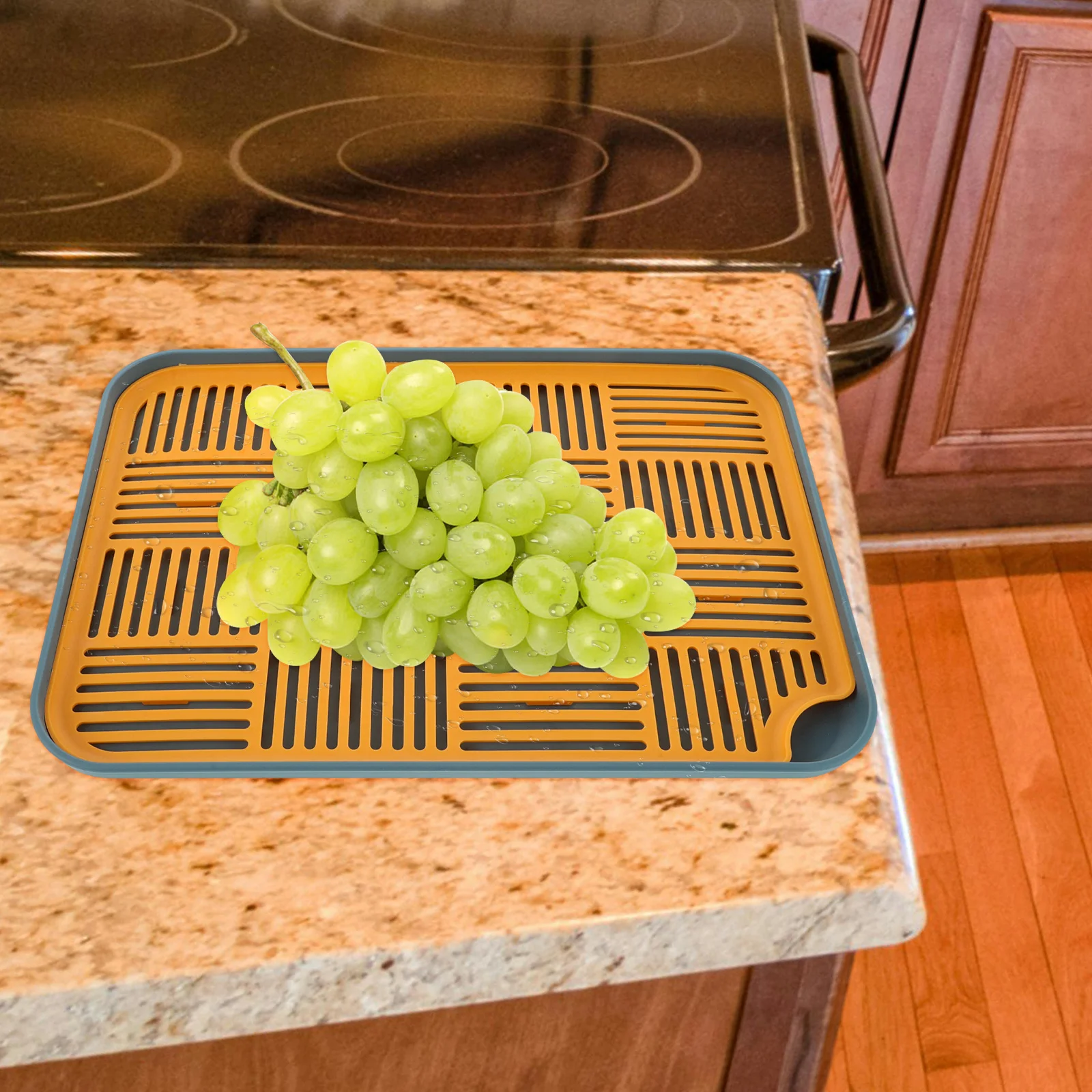 

Stainless Steel Double Layer Draining Plate Fruit Dish Drying Kitchen Drainage Tray Vegetable Condensate Dual-Layer Storage Rack