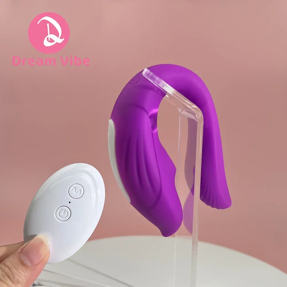 Remote Control Wearable Panty Vibe Women's Clit and Vaginal Sex Toy U Shape Couple Toy Sucker Female Masturbator Dildo Massager view 5