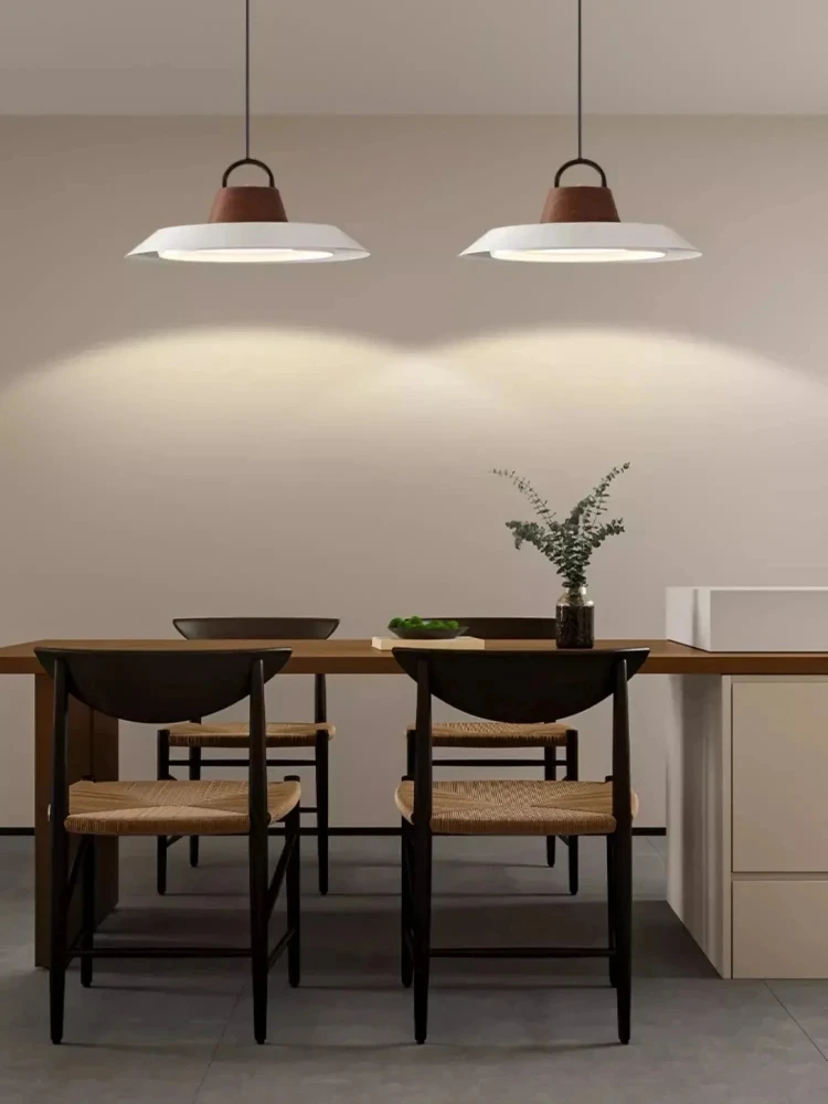 Nordic Wabi-Sabi Fisherman's Hat LED Pendant Light Modern Creative Restaurant Kitchen Table Bar Decorative Lighting