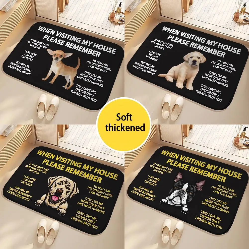 

Cute Dog Welcome Floor Mat Printed large carpets living room and bedroom carpets bathroom anti slip door MATS small carpets