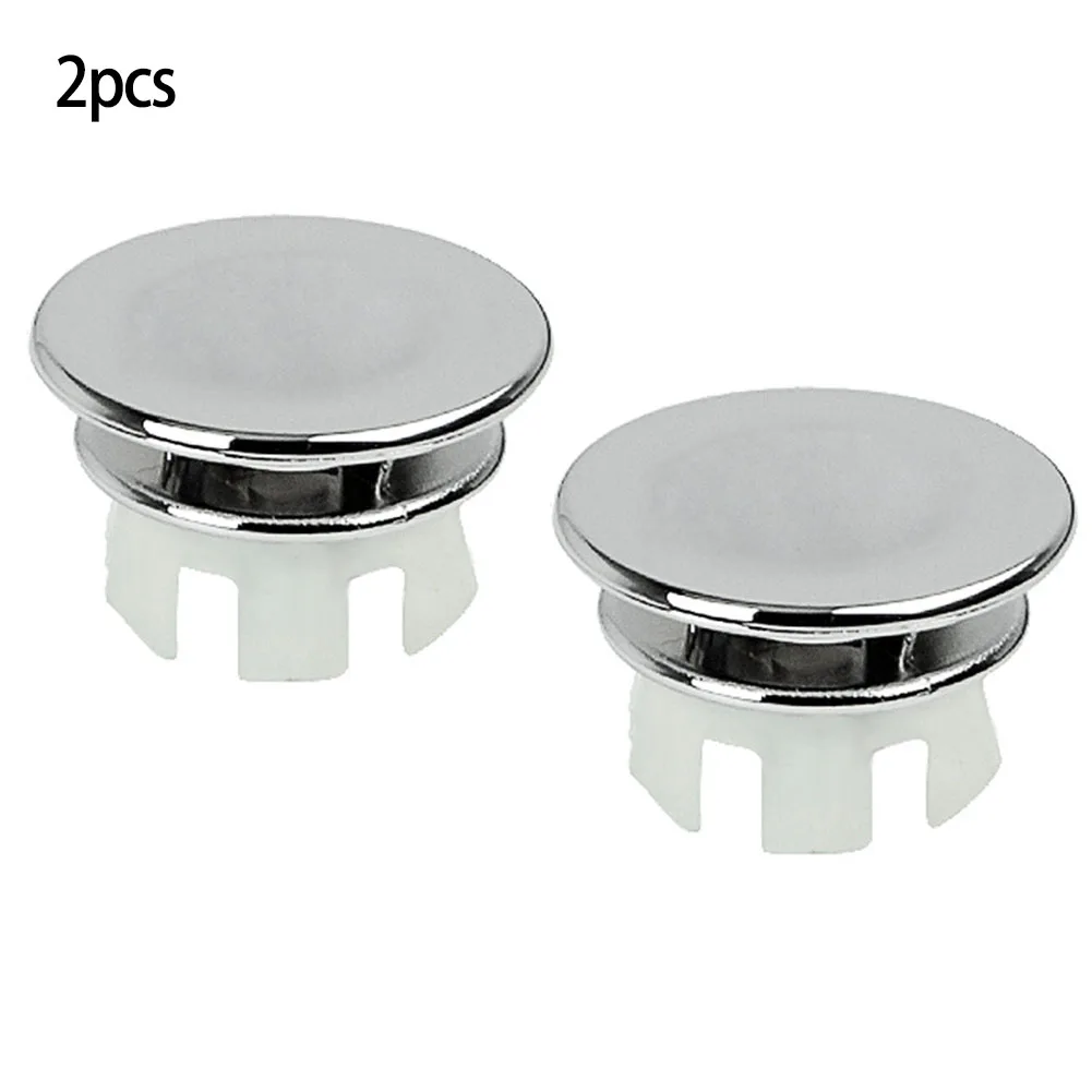 2 pezzi lavabo troppopieno anello plastica bagno troppopieno coperture per lavabo/lavandino cromato foro di ricambio per 22-24mm apertura bagno