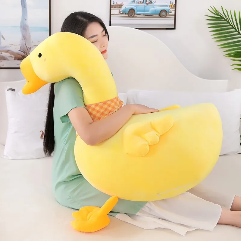 

Cartoon Goose Plush Toy Lovely Yellow Or White Goose Soft Doll Sofa Cushion Hug Pillow Kids Toy Xmas Gift b2042