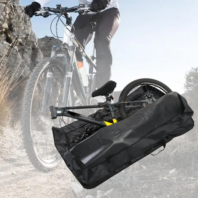 Cycling Case For Travel Zippered Water-Resistant Carrying Case Portable Lightweight Storage Case Black Carrying Pouch For Road C