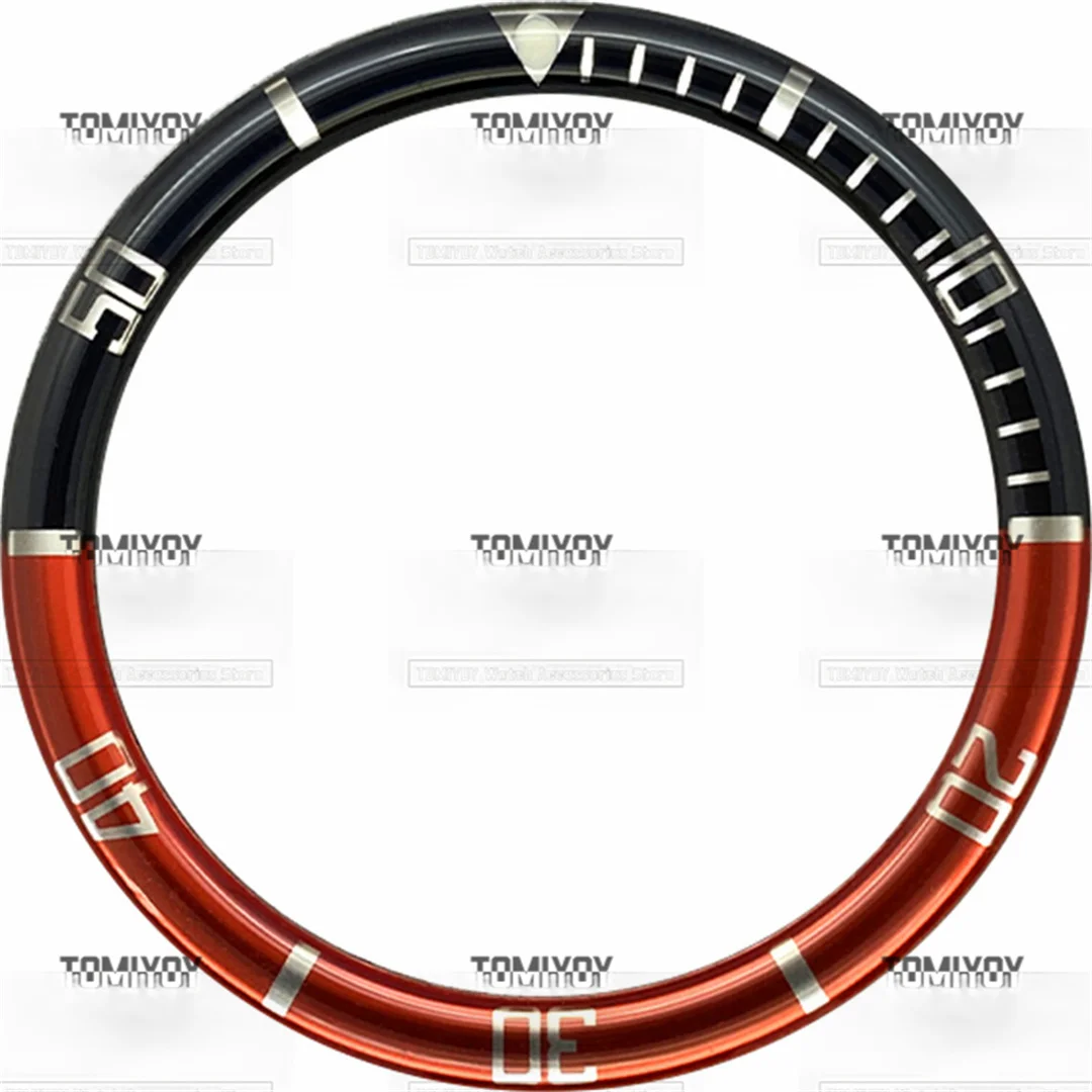 38MM black green Red dispensing flat bezel insert Fit for Sekio007 SKX009 men\'s mechanical watch