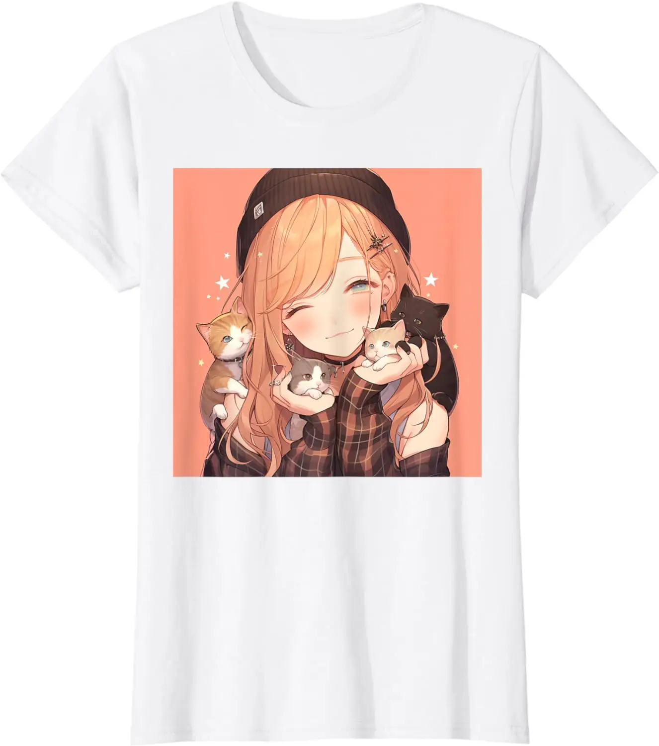 Anime and Cats Lover for Teen Manga kawaii Graphic Otaku T-Shirt