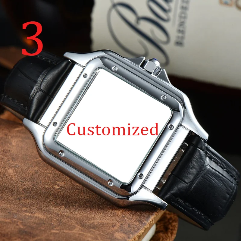 2025 Men's Watch Light Luxury Simple Retro Style Roman Leisure Automatic Mechanical Watch Women's Square Watch Can Be Customized