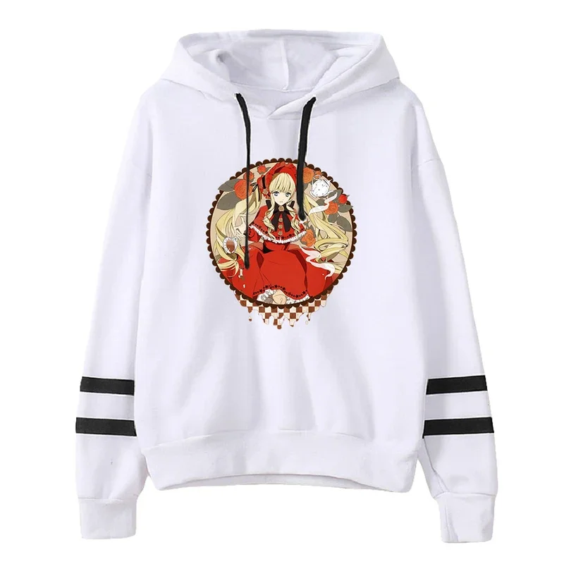 2021 Roses Maiden Hoodie Unisex Pocketless Sleeve Sweatshirt Men Women's Pullover Harajuku Streetwear Anime Clothes