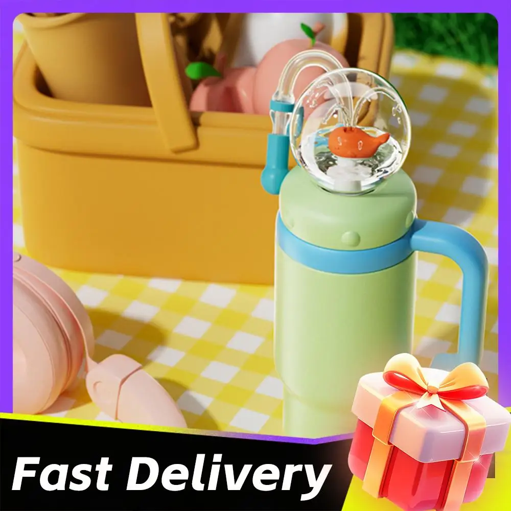 

Термокружка-фонтан из нержавеющей стали 24 унции с ручкой для детей, подростков и взрослых