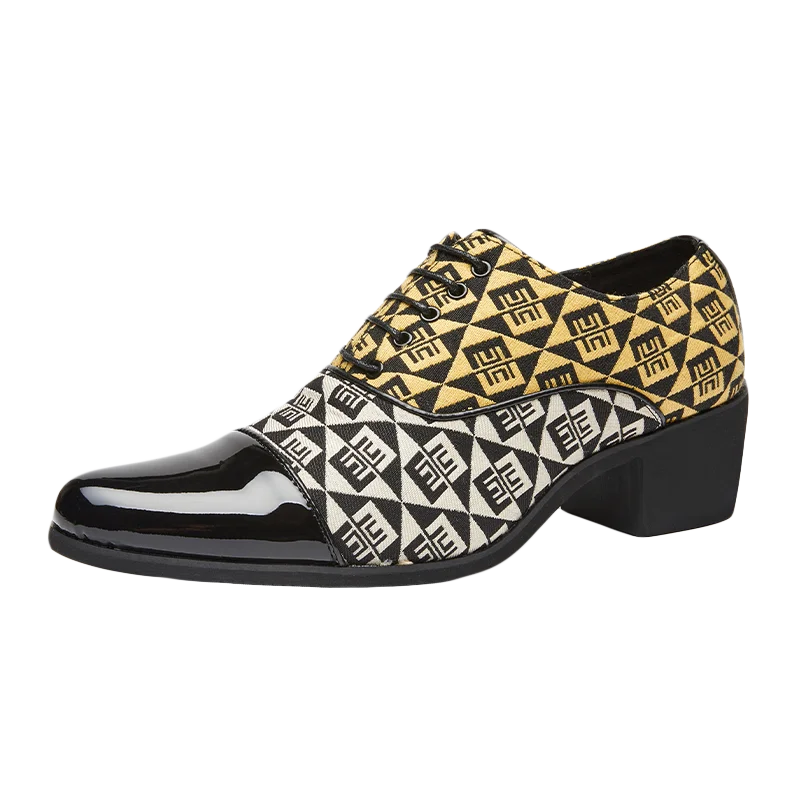 New Designer Gentleman Pointed Toe Mixed Patchwork Forma Dress Cuban Shoes For Men Monk Strap Wedding Loafers Zapatos Hombre view 2