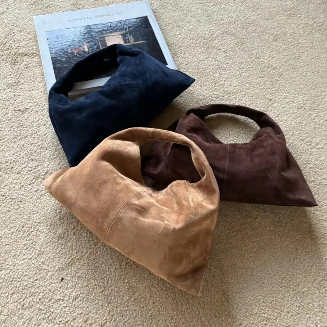 

Genuine Leather Suede Small Bags for Women, Suede Purse Hobos Handbag Vintage