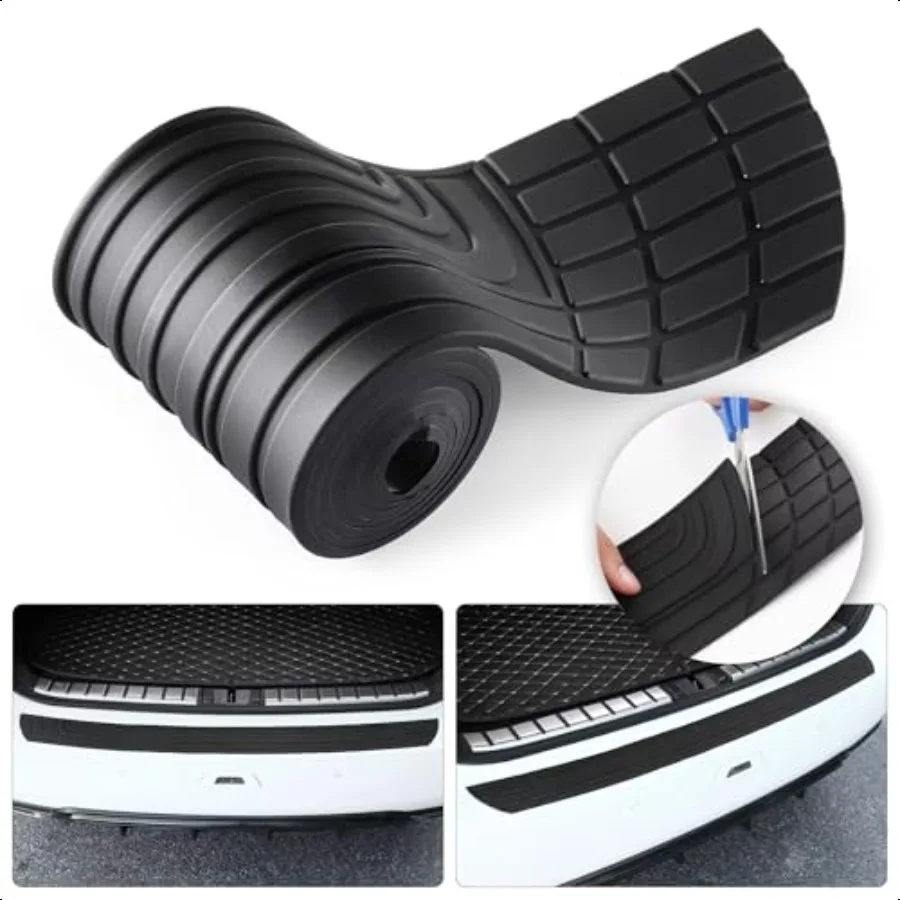 

Защита заднего бампера автомобиля 41 дюйм x 3,4 дюйма Универсальный резиновый внедорожник с защитой от царапин Внешние аксессуары для багажника